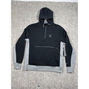 Messi Collection Hoodie Black Gray 1/4 Zip Pullover Youth Small NWT